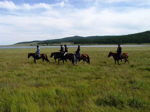 Horseback riding in Khentii province