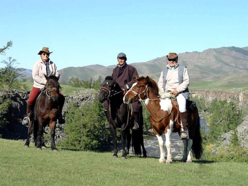 Horseback riding in Naiman Nuur